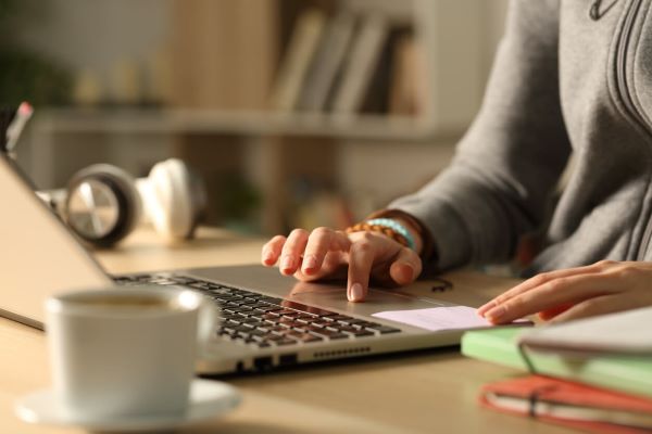 Person using a laptop